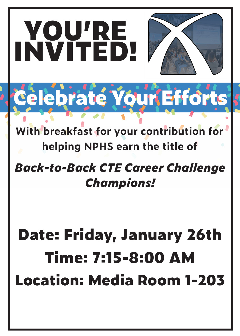 Career and Technical Education Breakfast Invitation Design